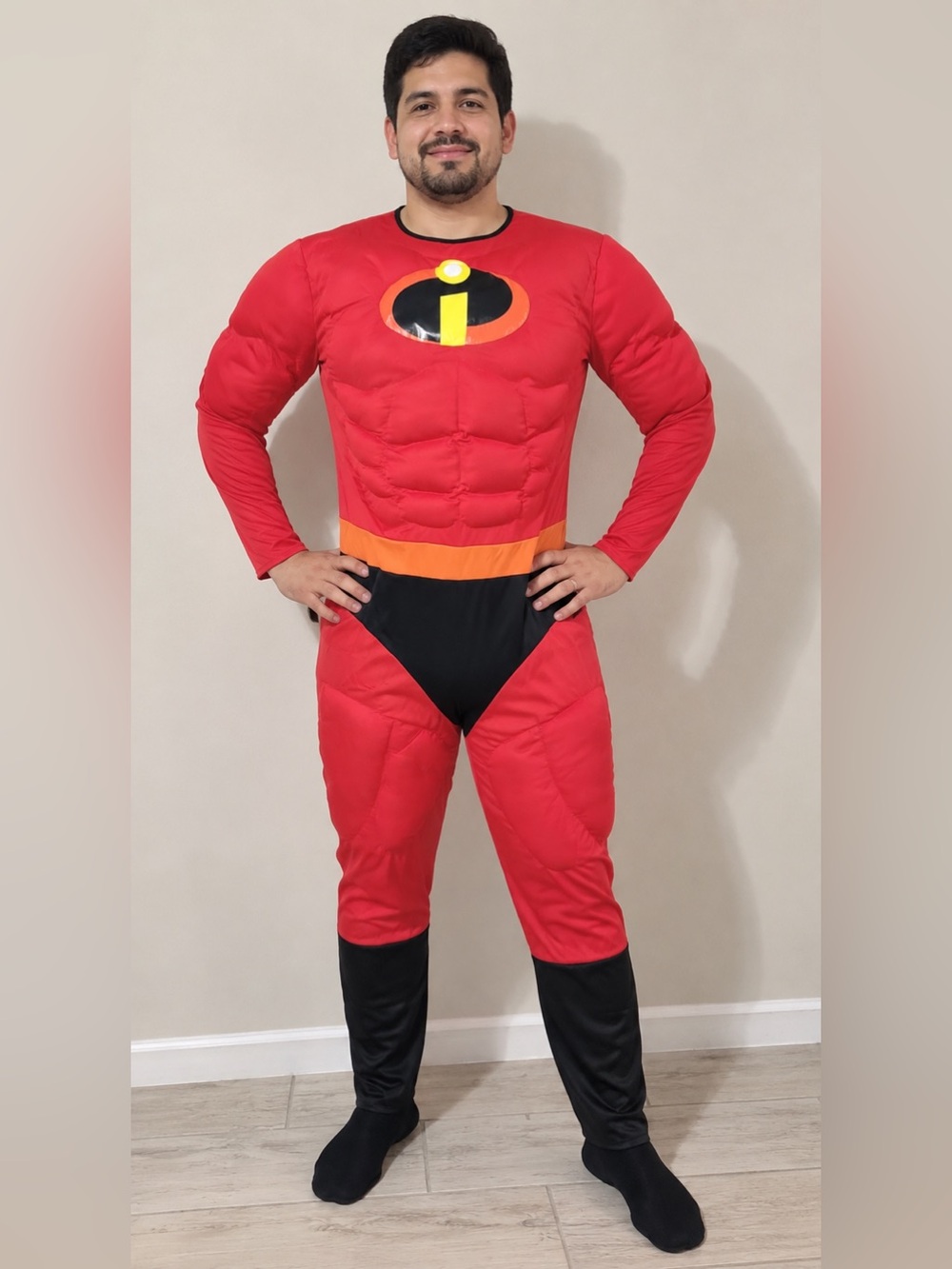 Disney Pixar Incredibles 2 Mr. Incredible Muscle Padded Jumpsuit Costume L/XL